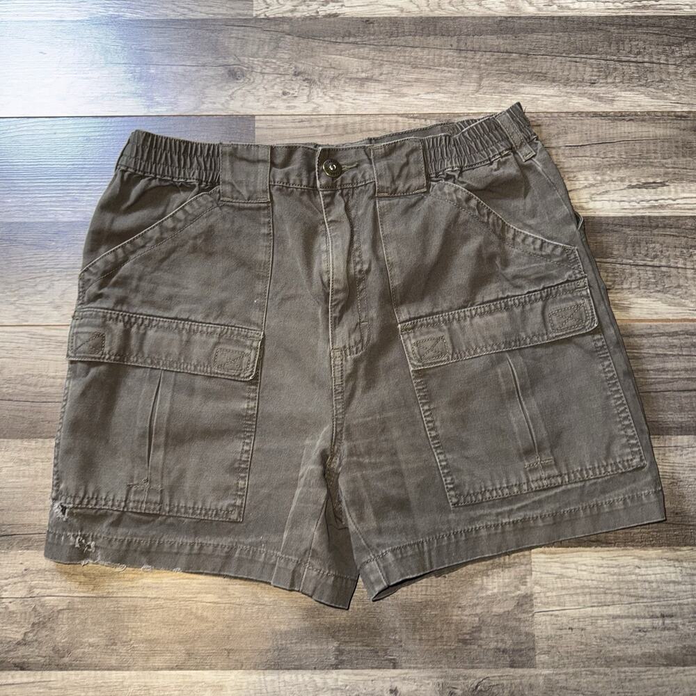 Cabela’s Outdoors Shorts Mens 32 Brown Cargo Utility Hiking Elastic Waist Y2K
